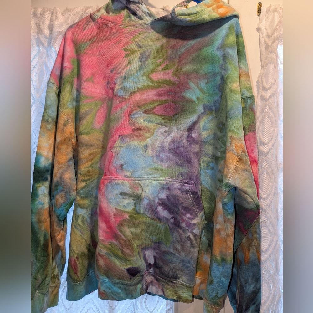 Colorful Tie-Dye Hoodie Tultex Size XXL